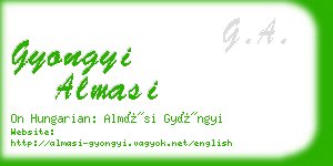 gyongyi almasi business card